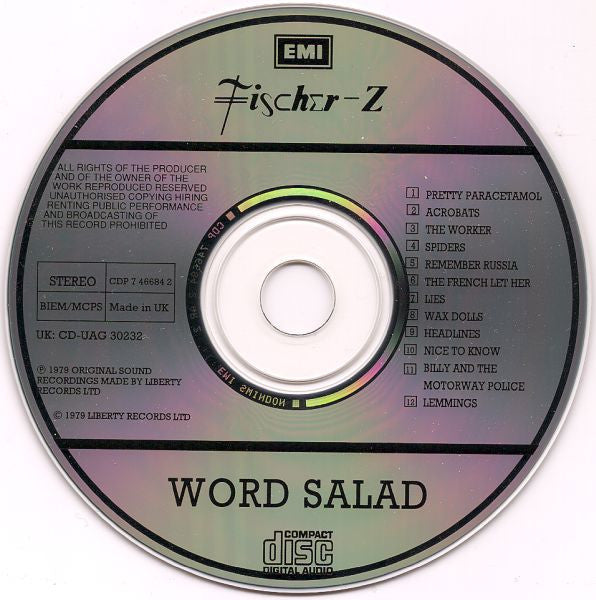 Fischer-Z : Word Salad (CD, Album)