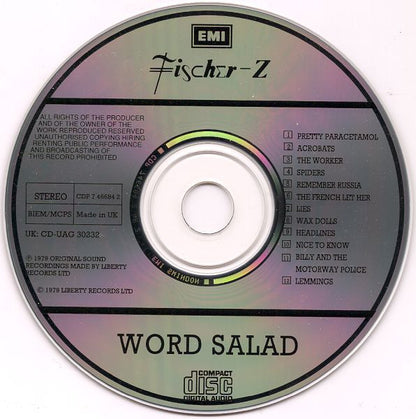 Fischer-Z : Word Salad (CD, Album)