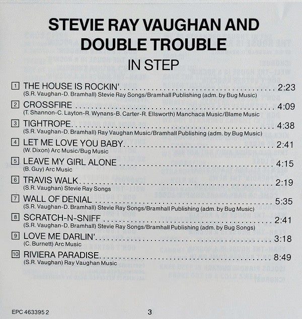 Stevie Ray Vaughan & Double Trouble : In Step (CD, Album, RE)