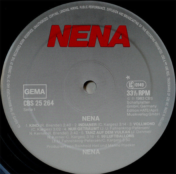 Nena : Nena (LP, Album, Ast)