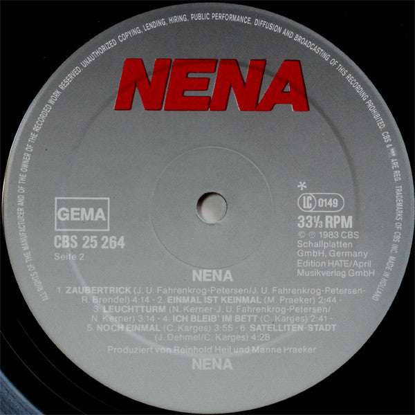 Nena : Nena (LP, Album, Ast)