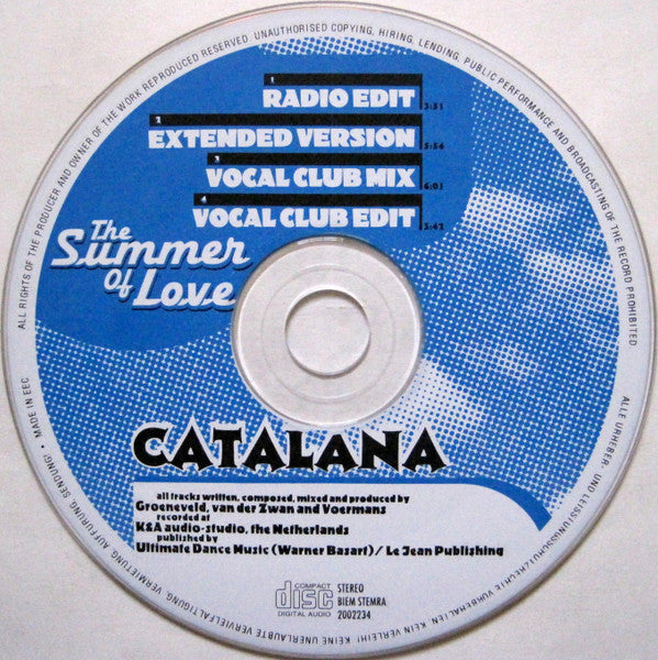 Catalana : The Summer Of Love (CD, Maxi)