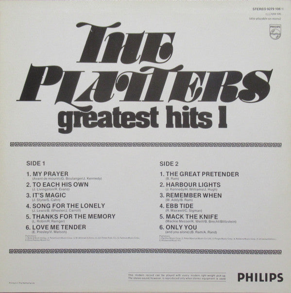 The Platters : Greatest Hits 1 (LP, Comp)