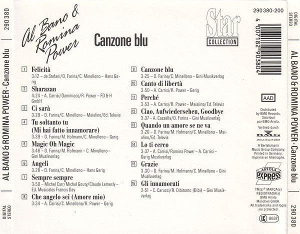 Al Bano & Romina Power : Canzone Blu (CD, Comp)