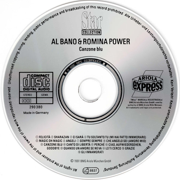 Al Bano & Romina Power : Canzone Blu (CD, Comp)