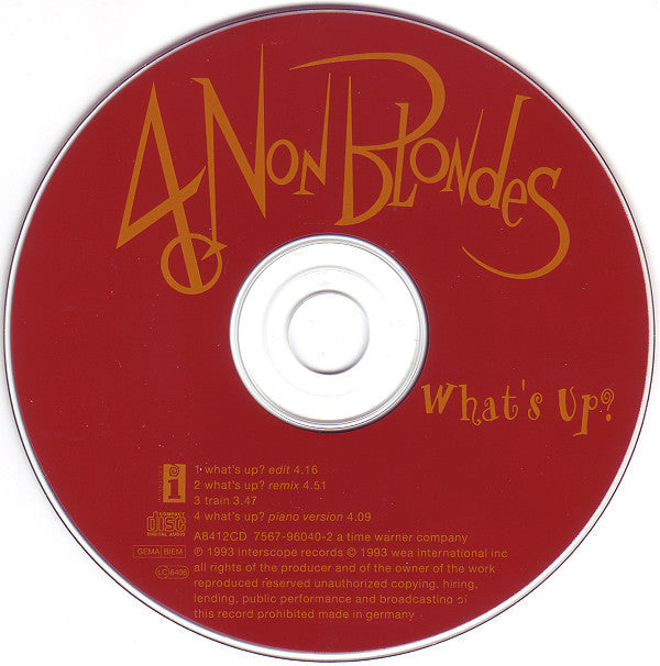 4 Non Blondes : What's Up? (CD, Single)