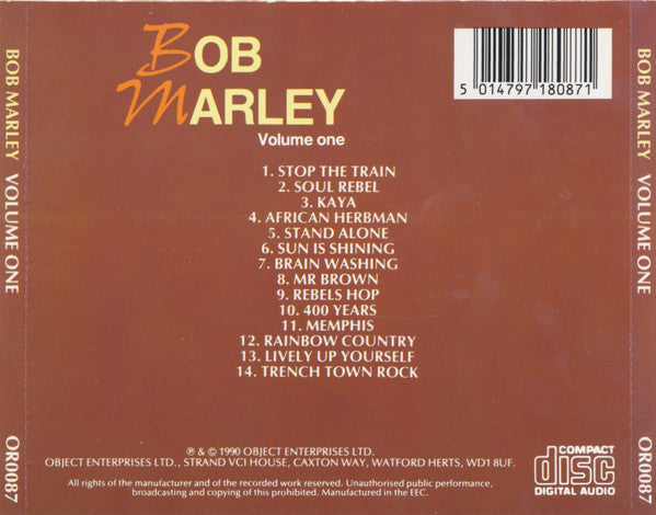 Bob Marley : Volume One  (CD, Comp)