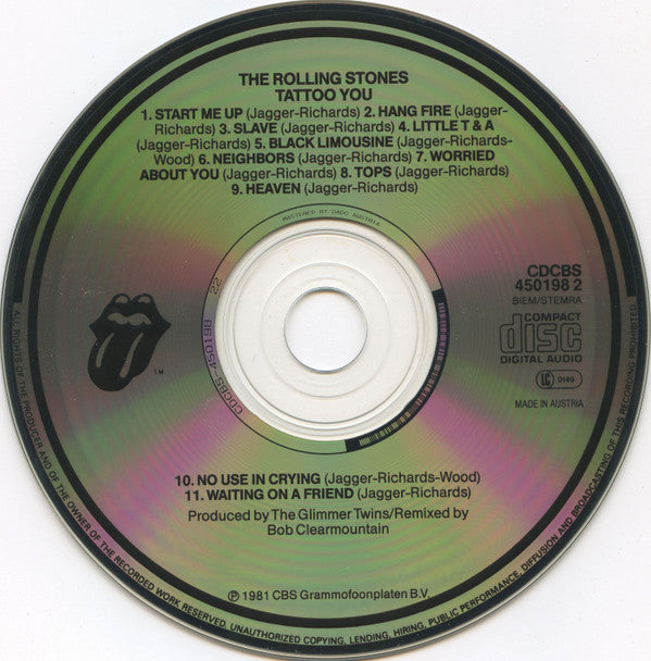 Rolling Stones* : Tattoo You (CD, Album, RE)