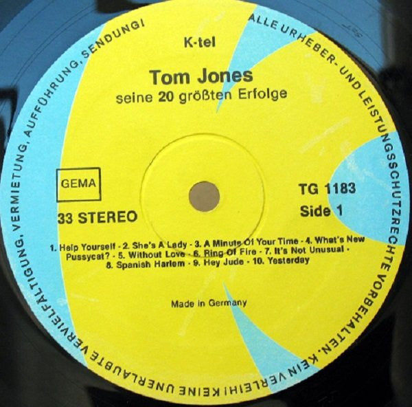 Tom Jones : Seine 20 Größten Erfolge ! (LP, Comp)