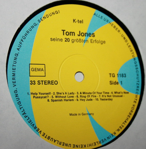 Tom Jones : Seine 20 Größten Erfolge ! (LP, Comp)