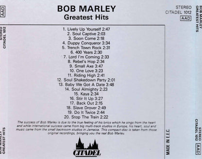 Bob Marley : Greatest Hits (CD, Comp)