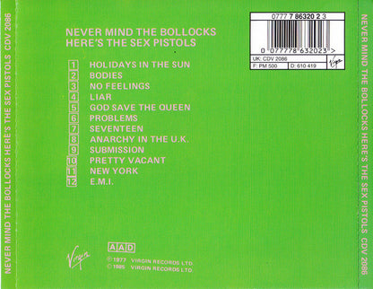 Sex Pistols : Never Mind The Bollocks Here's The Sex Pistols (CD, Album, RP)