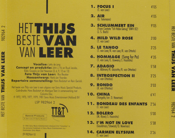 Thijs Van Leer : Het Beste Van (CD, Comp)