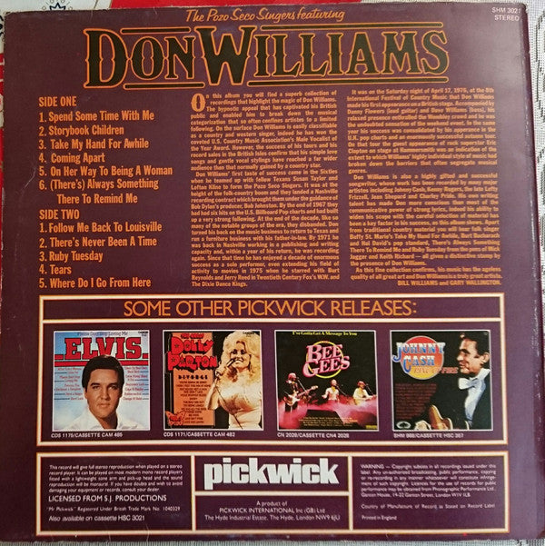 The Pozo Seco Singers* Featuring Don Williams (2) : The Pozo Seco Singers Featuring Don Williams (LP, Comp)