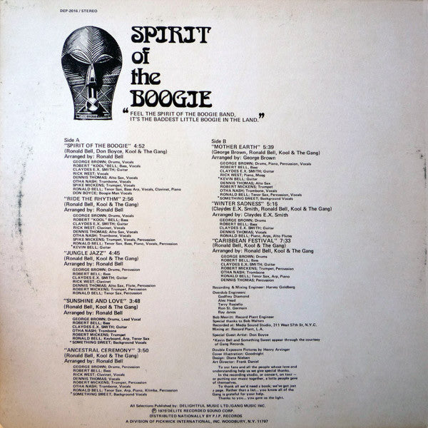 Kool & The Gang : Spirit Of The Boogie (LP, Album, Gat)