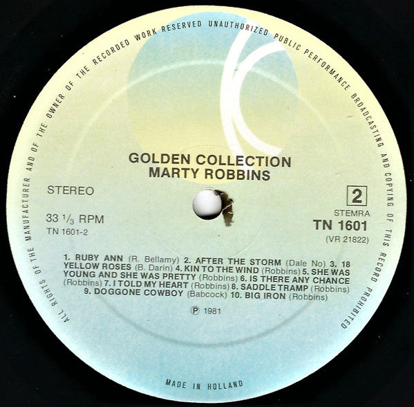 Marty Robbins : Golden Collection (LP, Comp, RE)