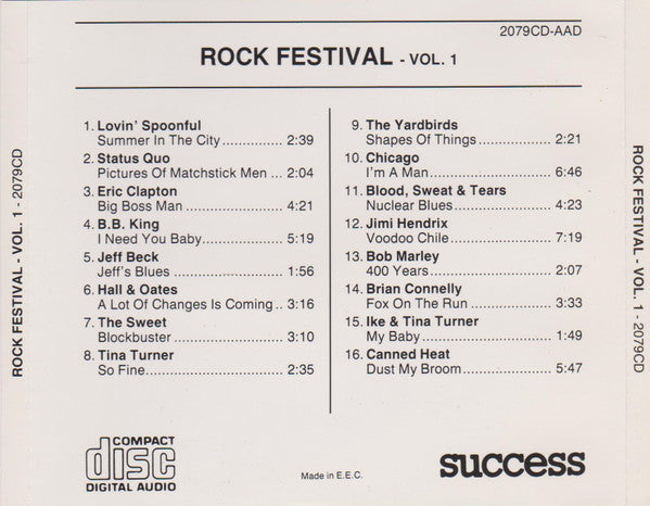 Various : Rock Festival - Vol. 1 (CD, Comp)