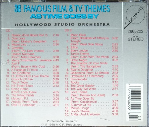 Hollywood Studio Orchestra (2) : 38 Famous Film & TV Themes (As Time Goes By) (2xCD, Comp)