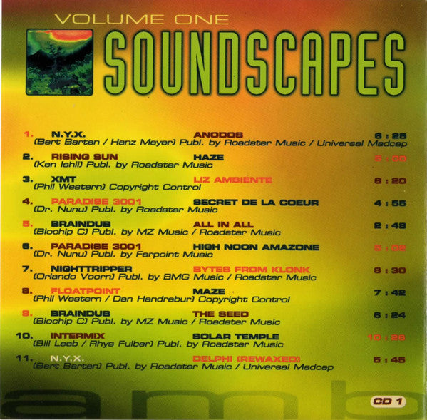 Various : Ambient Soundscapes Volume One (3xCD, Comp)