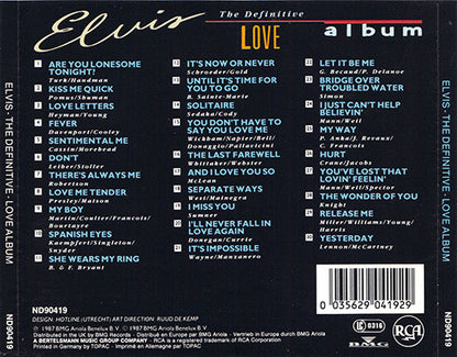 Elvis Presley : The Definitive Love Album (CD, Album, Comp)