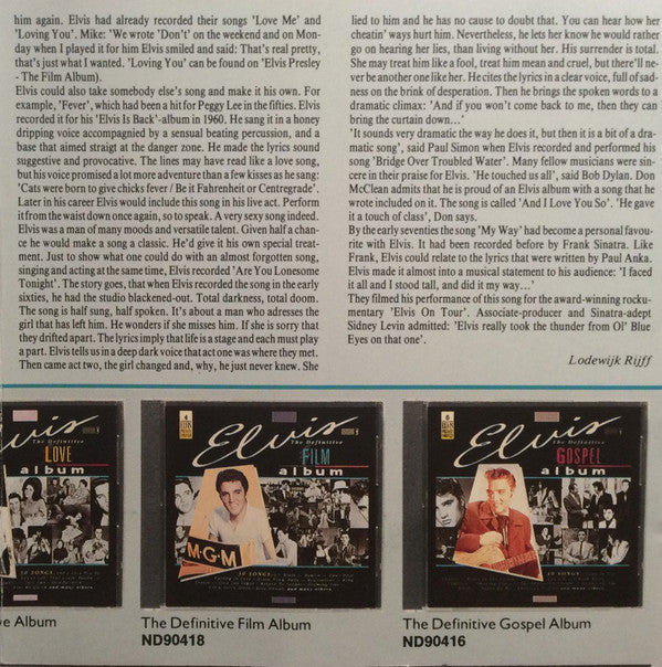 Elvis Presley : The Definitive Love Album (CD, Album, Comp)