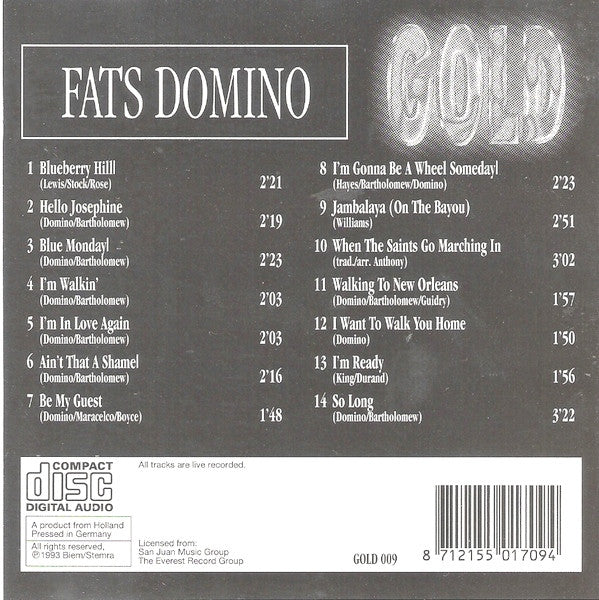 Fats Domino : Gold (CD, Comp)