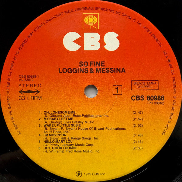 Loggins & Messina* : So Fine (LP, Album)