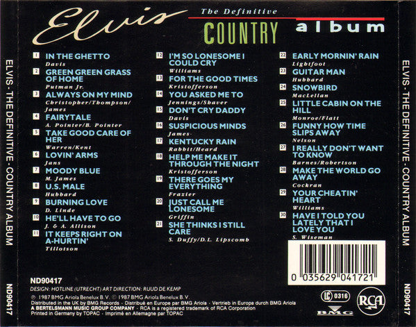 Elvis Presley : The Definitive Country Album (CD, Album, Comp)