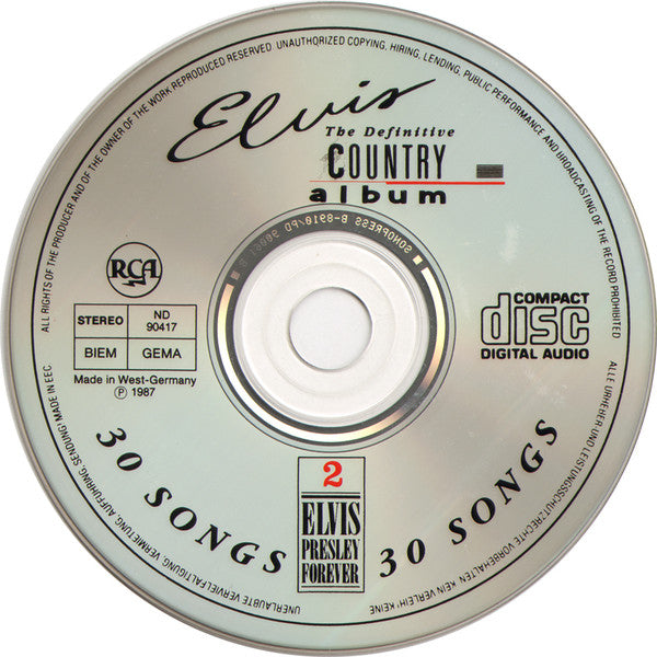 Elvis Presley : The Definitive Country Album (CD, Album, Comp)