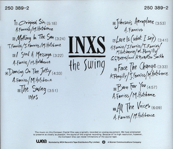 INXS : The Swing (CD, Album, RE)