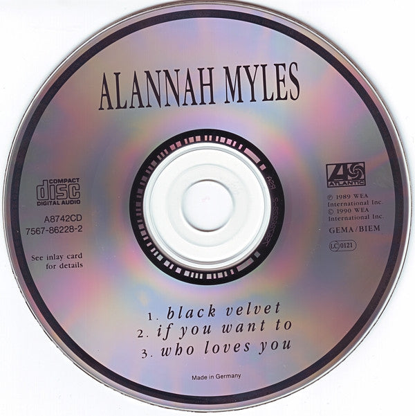 Alannah Myles : Black Velvet (CD, Single)