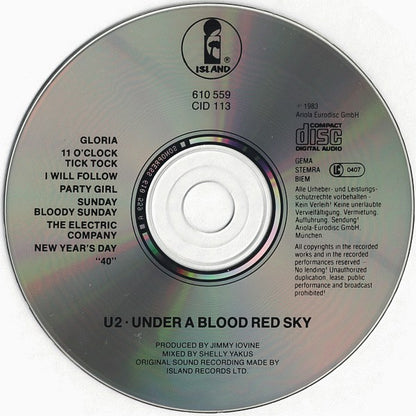 U2 : Under A Blood Red Sky (Live) (CD, Album, RE)