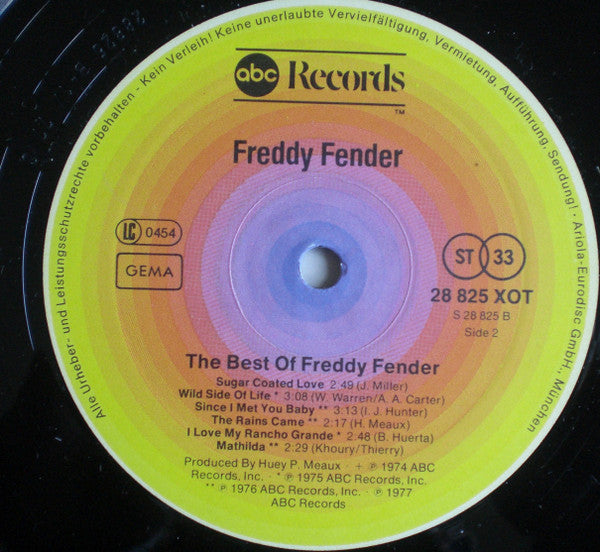 Freddy Fender (2) : The Best Of Freddy Fender (LP, Comp)