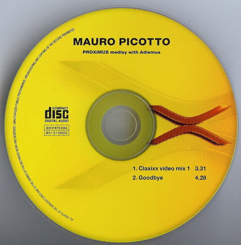 Mauro Picotto : Proximus (Medley With Adiemus) (CD, Single, Car)