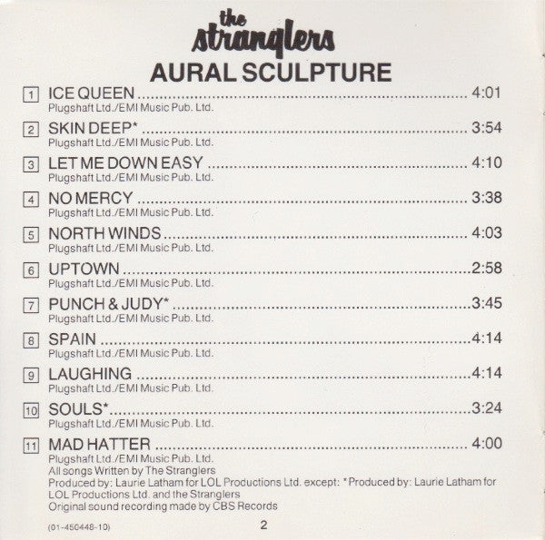 The Stranglers : Aural Sculpture (CD, Album, RE)