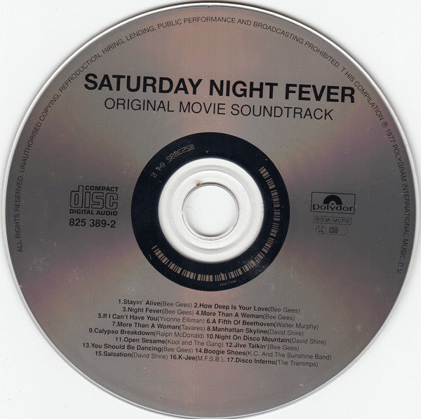 Various : Saturday Night Fever (The Original Movie Sound Track) (CD, Album, Comp, RE, RM)