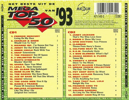 Various : Het Beste Uit De Mega Top 50 Van '93 (2xCD, Comp)