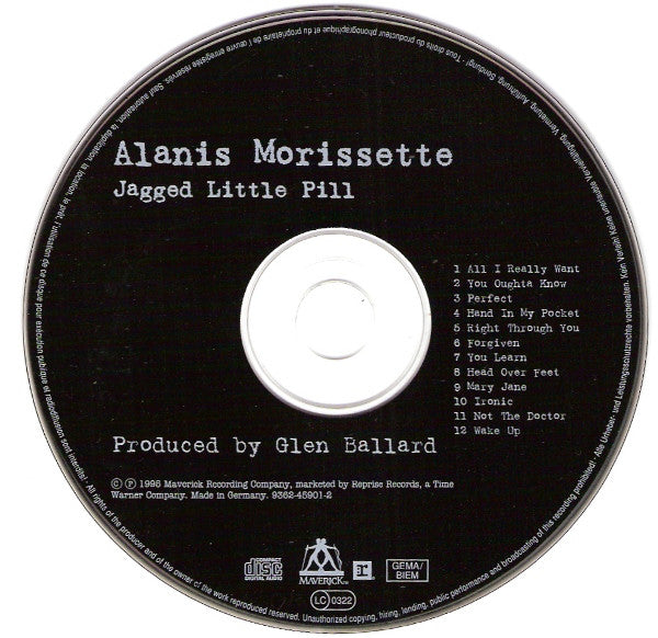 Alanis Morissette : Jagged Little Pill (CD, Album)