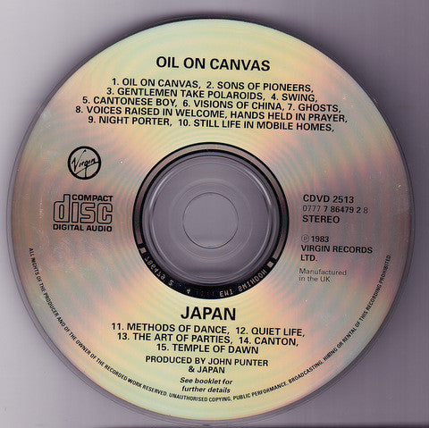 Japan : Oil On Canvas (CD, Album, RE, Swi)