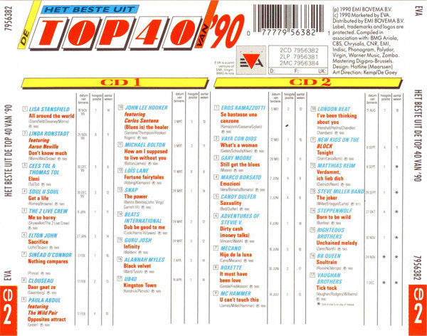 Various : Het Beste Uit De Top 40 Van '90 (2xCD, Comp)