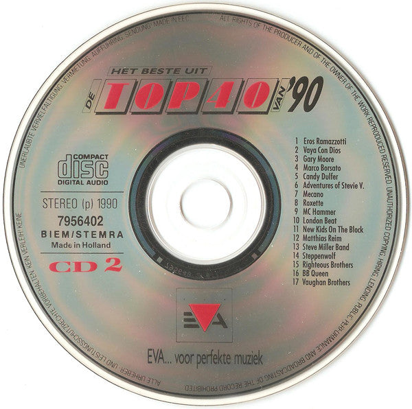 Various : Het Beste Uit De Top 40 Van '90 (2xCD, Comp)