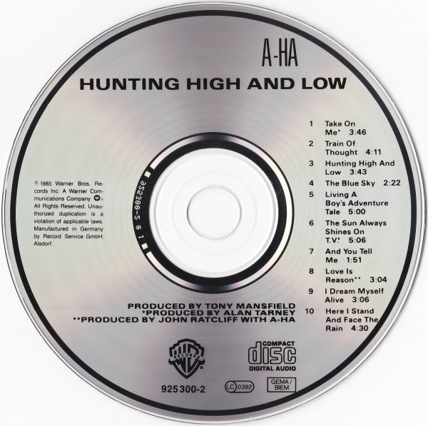 a-ha : Hunting High And Low (CD, Album)