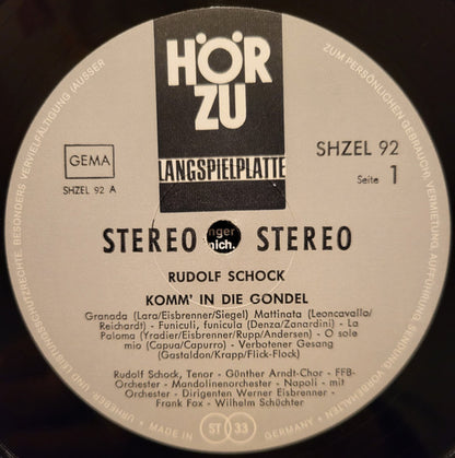 Rudolf Schock : Komm In Die Gondel... (LP, Album)