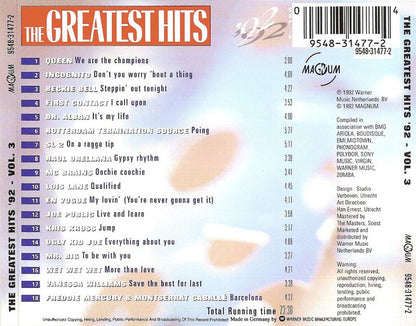 Various : The Greatest Hits '92 - Vol. 3 (CD, Comp)