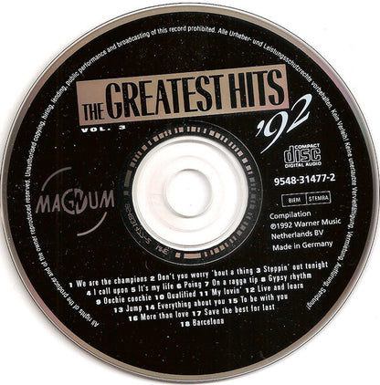 Various : The Greatest Hits '92 - Vol. 3 (CD, Comp)