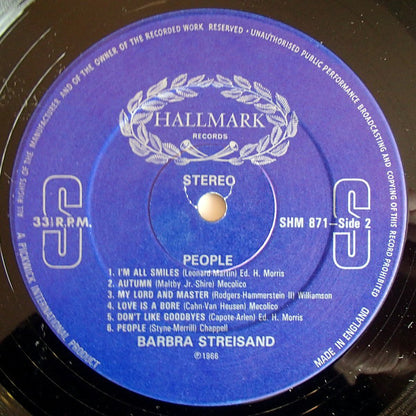 Barbra Streisand : People (LP, Album, RE)