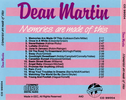 Dean Martin : Memories Are Made Of This (CD, Comp)