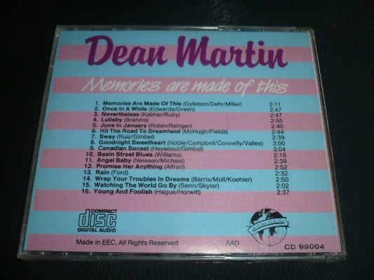 Dean Martin : Memories Are Made Of This (CD, Comp)