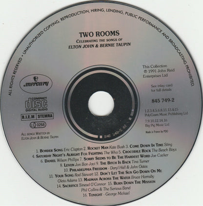 Various : Two Rooms - Celebrating The Songs Of Elton John & Bernie Taupin (CD, Album)