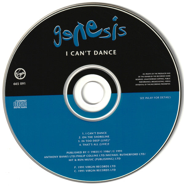 Genesis : I Can't Dance (CD, Maxi)